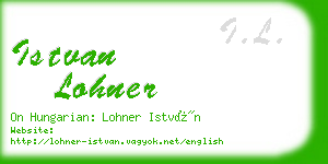 istvan lohner business card